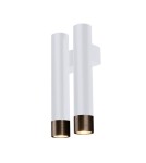 Kinkiety tuby - Amplex Kinkiet Eido 2 - Biały-patyna mat (350 mm) 8271 - product 1