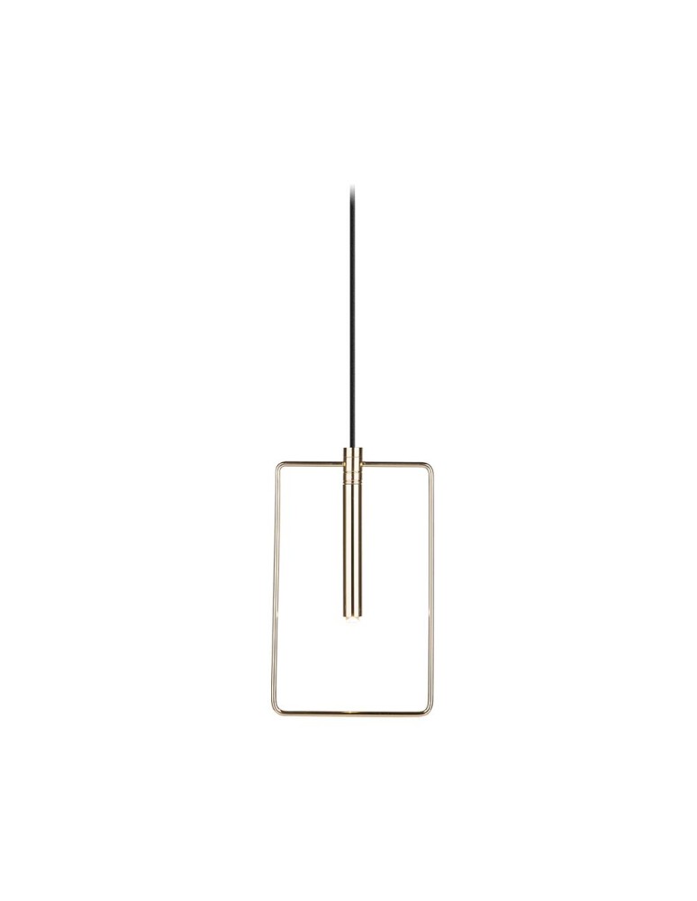Amplex Lampa wisząca Faro prostokąt - Mosiądz polerowany (185 mm) 8288
