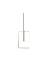 Amplex Lampa wisząca Faro prostokąt - Mosiądz polerowany (185 mm) 8288