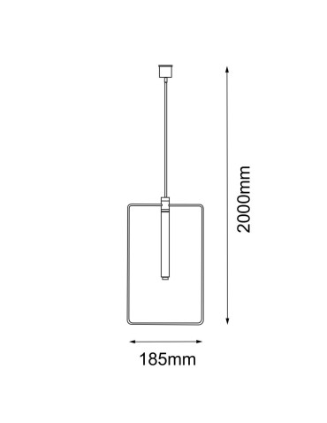 Amplex Lampa wisząca Faro prostokąt - Mosiądz polerowany (185 mm) 8288 - product 2
