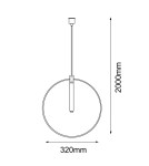 Lampy wiszące - Amplex Lampa wisząca Faro okrąg - Mosiądz polerowany (320 mm) 8290 - product 2