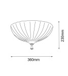 Lampy sufitowe klasyczne - Amplex Plafon Granada - Patyna połysk (360 mm) 8331 - product 2