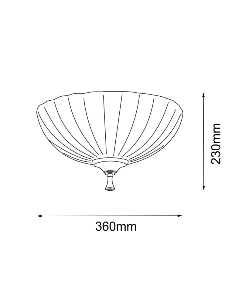 Lampy sufitowe klasyczne - Amplex Plafon Granada - Patyna połysk (360 mm) 8331 - product kolory-swiatla.pl 2