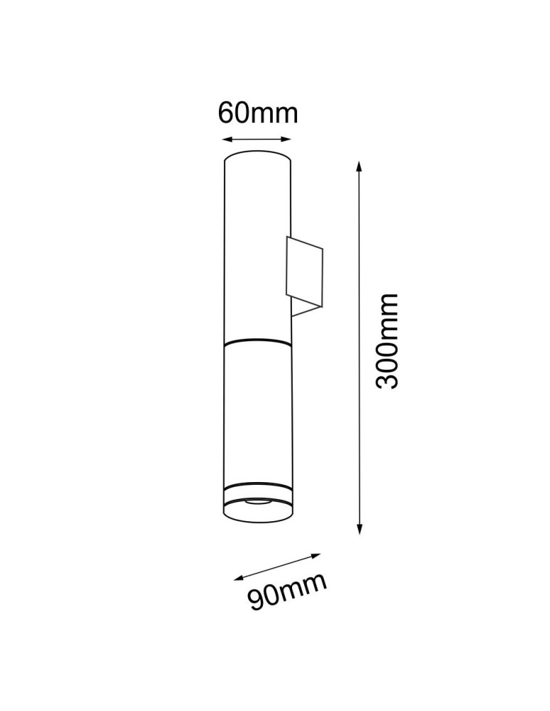 Amplex Kinkiet Kavos 1 - Mosiądz polerowany-czarny (300 mm) 8358 Amplex Kinkiet Kavos 1 - Mosiądz polerowany-czarny (300 mm) 8358