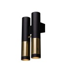 Kinkiety tuby - Amplex Kinkiet Kavos 2 - Mosiądz polerowany-czarny (300 mm) 8360 - product 1
