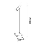 Amplex Lampa stołowa Kavos - Mosiądz polerowany-czarna (900 mm) 8376 Amplex Lampa stołowa Kavos - Mosiądz polerowany-czarna (900 mm) 8376