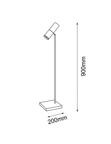 Amplex Lampa stołowa Kavos - Mosiądz polerowany-czarna (900 mm) 8376 - produkt 2