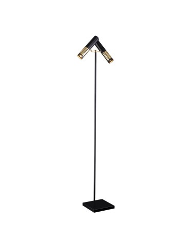 Amplex Lampa podłogowa Kavos - Mosiądz polerowany-czarna (1800 mm) 8378