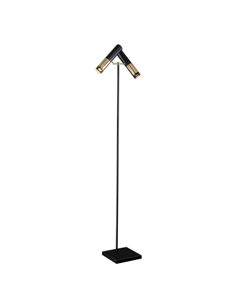 Amplex Lampa podłogowa Kavos - Mosiądz polerowany-czarna (1800 mm) 8378