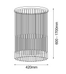 Lampy wiszące rurki - Amplex Lampa wisząca Lara 35 - Mosiądz polerowany-czarna (420 mm) 8348 - product 2