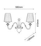 Kinkiety klasyczne - Amplex Kinkiet Lilosa 2 - Mosiądz polerowany (410 mm) 8399 - product 2