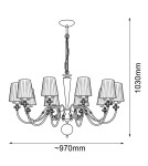 Żyrandole klasyczne - Amplex Lampa wisząca Lilosa 10 - Mosiądz polerowany (970 mm) 8683 - product 2