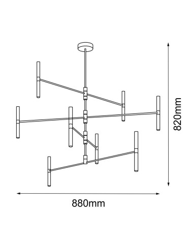 Amplex Lampa wisząca Livi 16 - Mosiądz polerowany (880 mm) 8392 - produkt 2