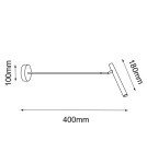 Kinkiety na wysięgniku - Amplex Kinkiet Livo - Mosiądz polerowany (180 mm) 8393 - product 2