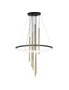 Amplex Lampa wisząca Luna - Mosiądz mat-czarna 3000K 8978