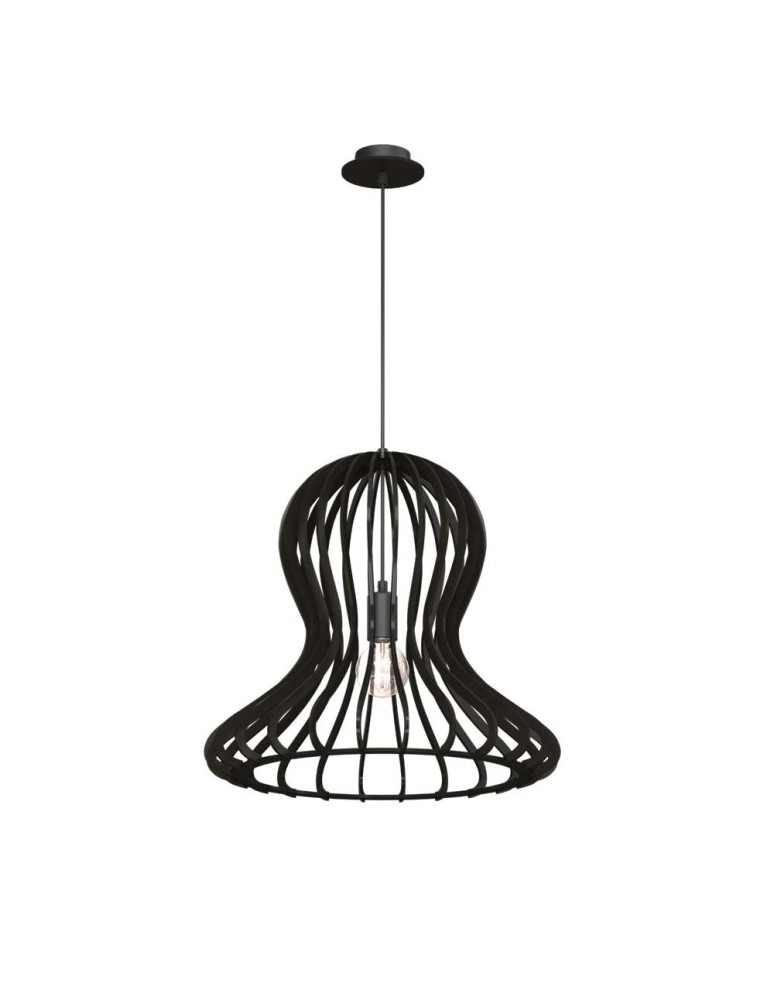 Amplex Lampa wisząca Octo - Czarna sklejka (440 mm) 5020
