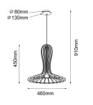 Amplex Lampa wisząca Rina - Czarna sklejka (460 mm) 5021 Amplex Lampa wisząca Rina - Czarna sklejka (460 mm) 5021