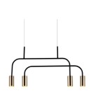 Lampy wiszące - Amplex Lampa wisząca Vai 4 - Mosiądz polerowany-czarna (580 mm) 8839 - product 1