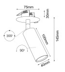 Reflektory wpuszczane w sufit - Brosline Lampa wpuszczana Ace in 40 - Biała 3253 - product 2