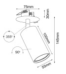 Reflektory wpuszczane w sufit - Brosline Lampa wpuszczana Ace in 55 - Czarna 3254 - product 2