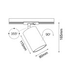 Lampy do szynoprzewodów 1 fazowych - Brosline Spot Ace dif track 80 - Biały - Szynoprzewód 1F 230V 6257 - product 2