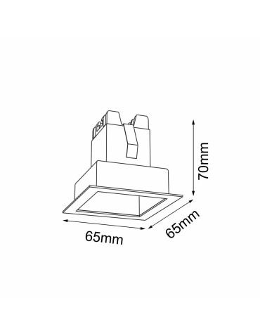 Brosline Lampa wpuszczana A - Glare in 1 - Biała 3000K 3040 - produkt 2