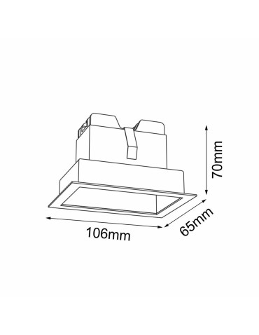 Brosline Lampa wpuszczana A - Glare in 2 - Biała 3000K 3044 - produkt 2