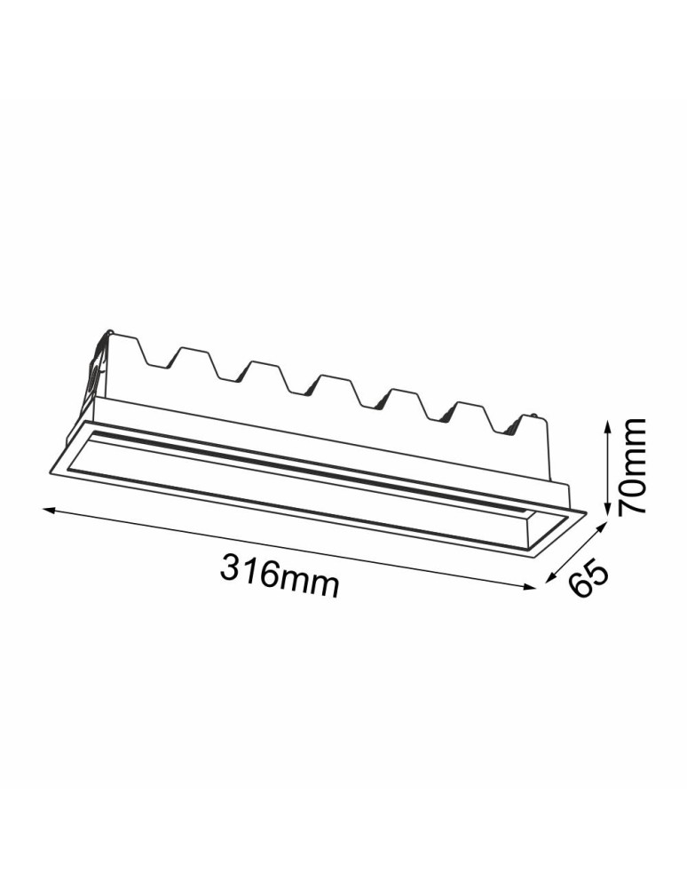 Lampy podtynkowe LED - Brosline Lampa wpuszczana A - Glare in 10 - Biała 3000K 3052 - product kolory-swiatla.pl 2