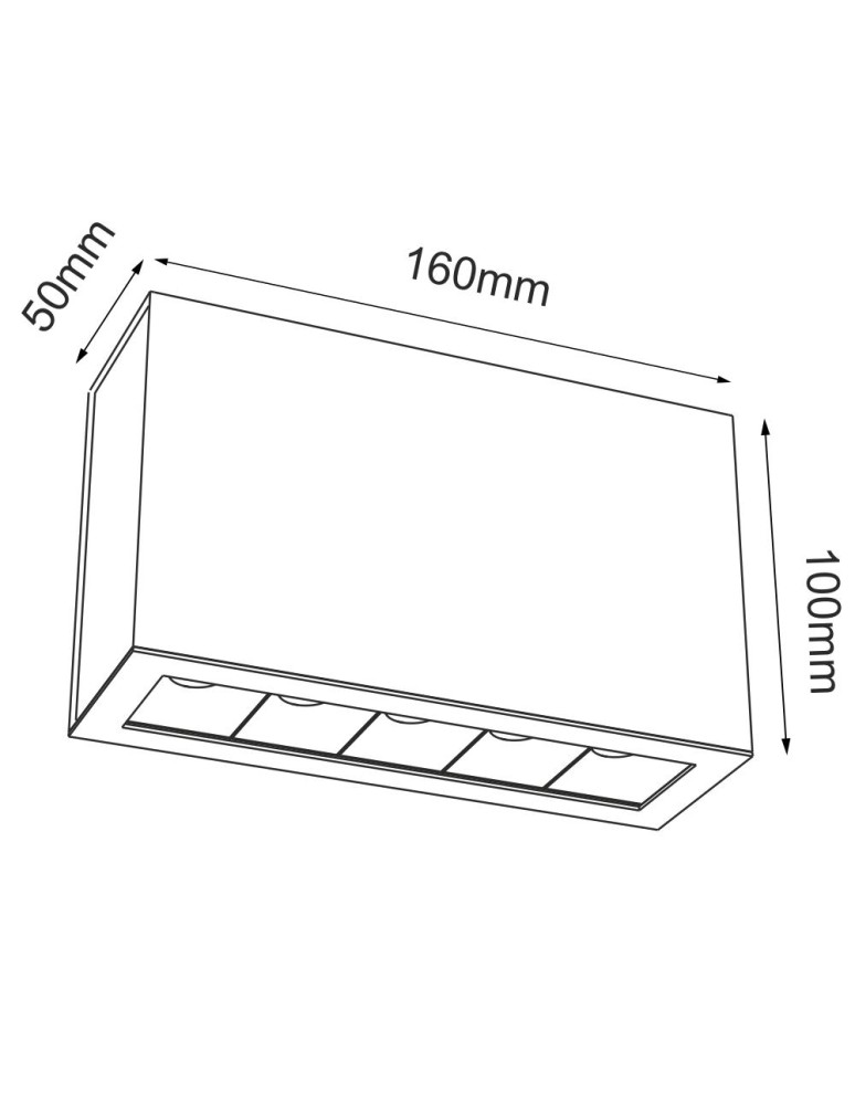 Oprawy sufitowe LEDowe - Brosline Plafon A - Glare 5 - Czarny (100 mm) 3000K 1037 - product kolory-swiatla.pl 2