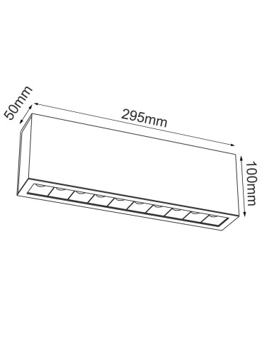 Brosline Plafon A - Glare 10 - Czarny (100 mm) 3000K 1041 - produkt 2