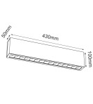 Oprawy sufitowe LEDowe - Brosline Plafon A - Glare 15 - Biały (100 mm) 4000K 1048 - product 2