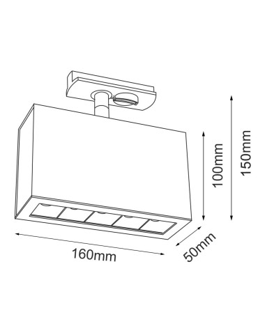 Brosline Spot A - Glare track 5 - Biały - Szynoprzewód 1F 230V 3000K 6324 - produkt 2
