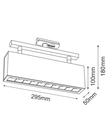 Brosline Spot A - Glare Track 10 - Czarny - Szynoprzewód 1F 230V 3000K 6326 - produkt 2