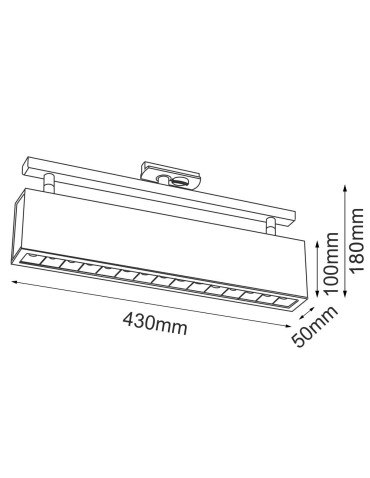 Brosline Spot A - Glare track 15 - Biały - Szynoprzewód 1F 230V 4000K 6333 - produkt 2