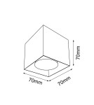 Oprawy sufitowe kwadratowe - Brosline Plafon Cage out mini 0-1 - Czarny (70 mm) 1074 - product 2