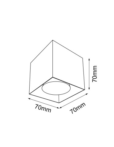 Brosline Plafon Cage out mini 0-1 - Czarny (70 mm) 1074 - produkt 2