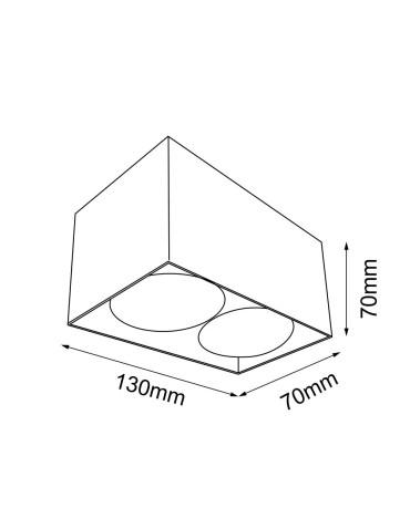 Brosline Plafon Cage out mini 0-2 - Czarny (70 mm) 1076 - produkt 2