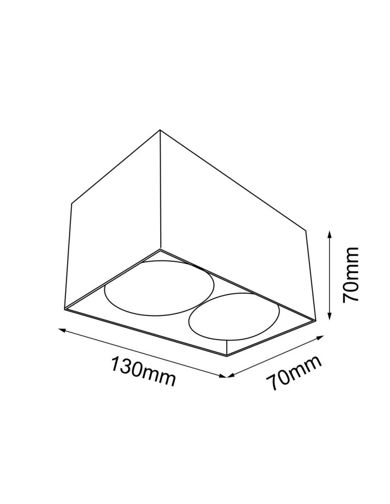Oprawy sufitowe kwadratowe - Brosline Plafon Cage out mini 0-2 - Biały (70 mm) 1077 - product kolory-swiatla.pl 2