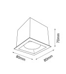 Oprawy sufitowe kwadratowe - Brosline Plafon Cage out mini 1-1 - Biały (70 mm) 1079 - product 2
