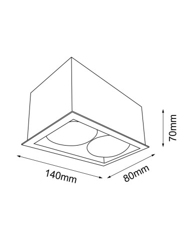 Brosline Plafon Cage out mini 1-2 - Czarny (70 mm) 1080 - produkt 2
