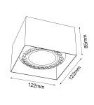 Oprawy sufitowe kwadratowe - Brosline Plafon Cage out 0-1 - Biały (85 mm) 1268 - product 2