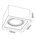 Oprawy sufitowe kwadratowe - Brosline Plafon Cage out 1-1 - Biały (85 mm) 1272 - product 2
