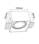 Lampy podtynkowe bezramkowe - trimless - Brosline Lampa wpuszczana Cage in 0-1 - Czarna 3268 - product 2