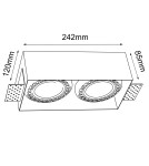 Lampy podtynkowe bezramkowe - trimless - Brosline Lampa wpuszczana Cage in 0-2 - Biała 3271 - product 2