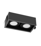 Lampy podtynkowe kwadratowe - Brosline Lampa wpuszczana Cage in 1-2 - Czarna 3274 - product 1