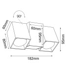 Brosline Reflektor Cube 2 - Biały (95 mm) 2295 Brosline Reflektor Cube 2 - Biały (95 mm) 2295