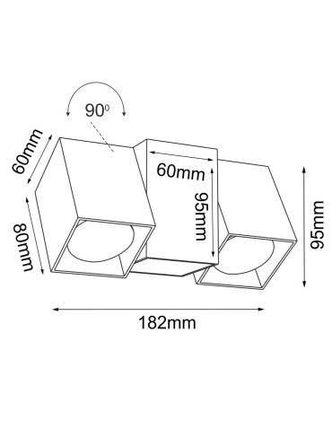 Brosline Reflektor Cube 2 - Biały (95 mm) 2295 - produkt 2