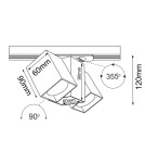 Brosline Spot Cube track 2 - Czarny - Szynoprzewód 1F 230V 6262 Brosline Spot Cube track 2 - Czarny - Szynoprzewód 1F 230V 6262