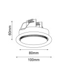Lampy podtynkowe okrągłe - Brosline Lampa wpuszczana Drop in - Biała 3029 - product 2