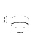 Oprawy sufitowe na wymienne źródło światła - Brosline Plafon Drop - Czarny (30 mm) 1260 - product 2